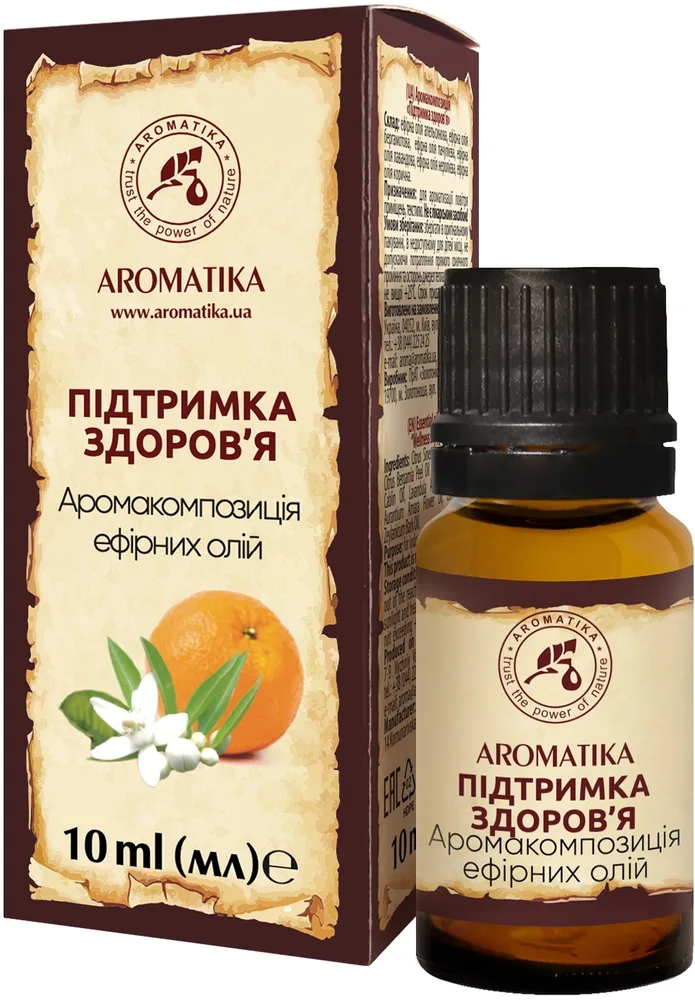 Композиция эфирных масел Aromatika Поддержание здоровья 10 мл апельсин бергамот