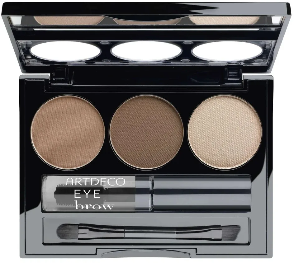 Палетка для моделирования бровей Artdeco Eye Brow Kit, пудра, хайлайтер и гель, с зеркальцем, 4,5 г, оттенок 02 - Medium/Dark