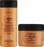 Набор Lakme Teknia Argan Oil увлажняющий шампунь 100 мл и питательная маска для волос 50 мл — фото 2