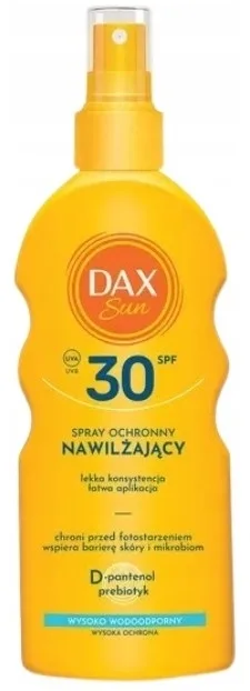 Спрей для тела DAX Sun SPF30 солнцезащитный увлажняющий с пантенолом и пребиотиком 200 мл