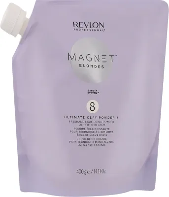Осветляющая пудра для волос Revlon Professional Magnet Blondes 8 Ultimate Clay Powder, для работы без фольги, 400 г
