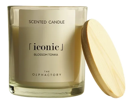 Свеча ароматическая Ambientair The Olphactory Iconic Blossom Tonka Scented Candle в стекле, из растительного воска, 200 г