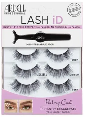 Набор накладных ресниц Ardell Lash iD Push-Up Curl мини-полоски, с аппликатором, 36 шт