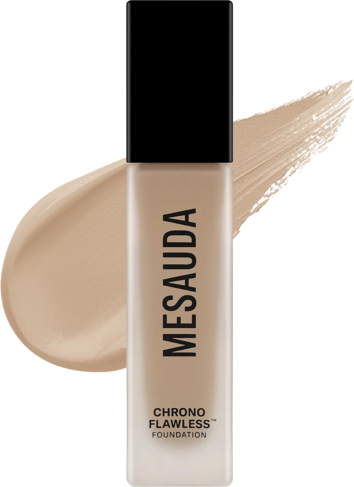 Mesauda Milano Podkład - Тональный флюид Mesauda Chrono Flawless Foundation матирующий кроющий, 30 мл, оттенок 02N