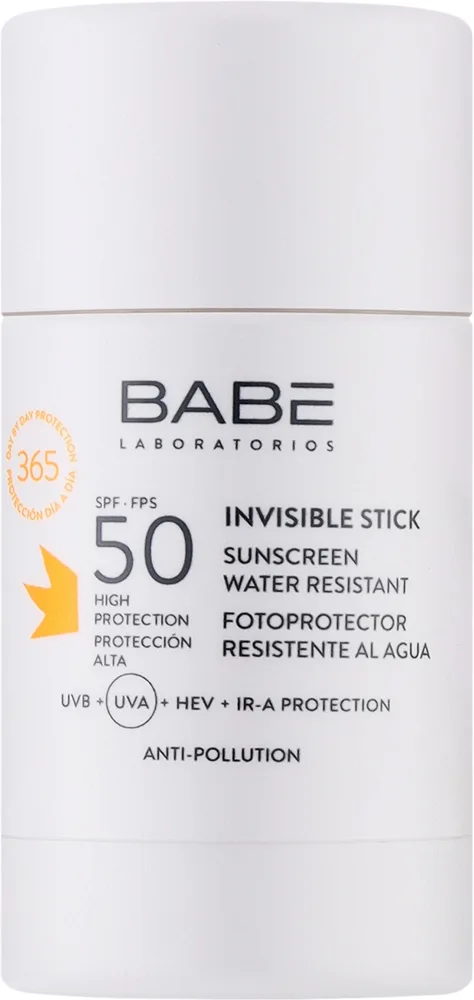 Стик солнцезащитный Babe Laboratorios Sun Protection SPF50, прозрачный, для лица и тела, 30 г