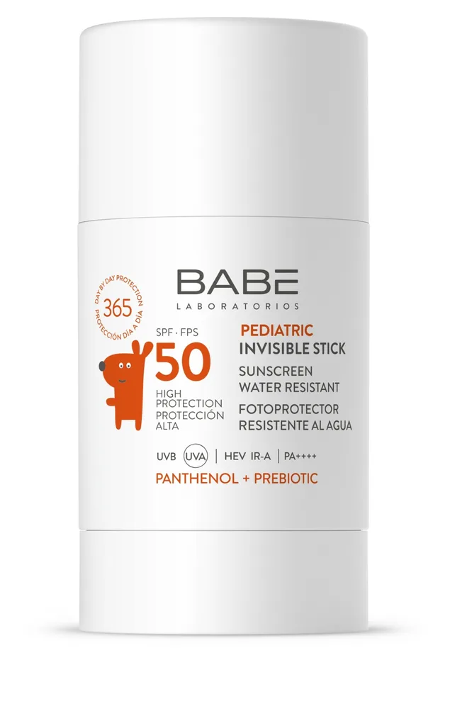 Стик солнцезащитный Babe Laboratorios Pediatric Invisible Stick SPF 50 детский, с пантенолом, 30 г