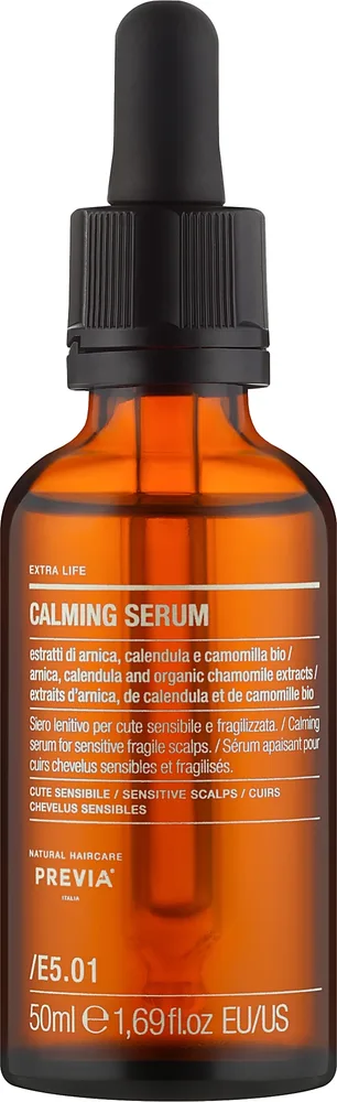 Успокаивающая сыворотка для чувствительной кожи головы Previa Extra Life E5.01 Natural Haircare Calming Serum, 50 мл