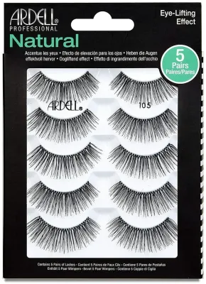 Накладные ресницы Ardell Glamour Multipack Lashes 105 Black чёрные, на ленте, 10 шт