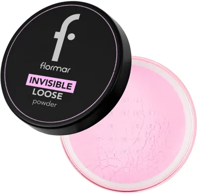 Рассыпчатая пудра Flormar Invisible Loose Powder полуматовая фиксирующая, 15 г, оттенок 004 - Lilac Pop