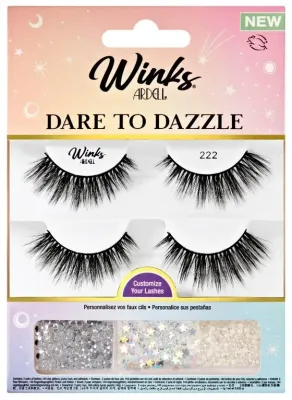 Набор Ardell Winks Dare To Dazzle 222 накладные ресницы 4 пары клей 1 г аппликатор и стразы для ресниц 144 шт