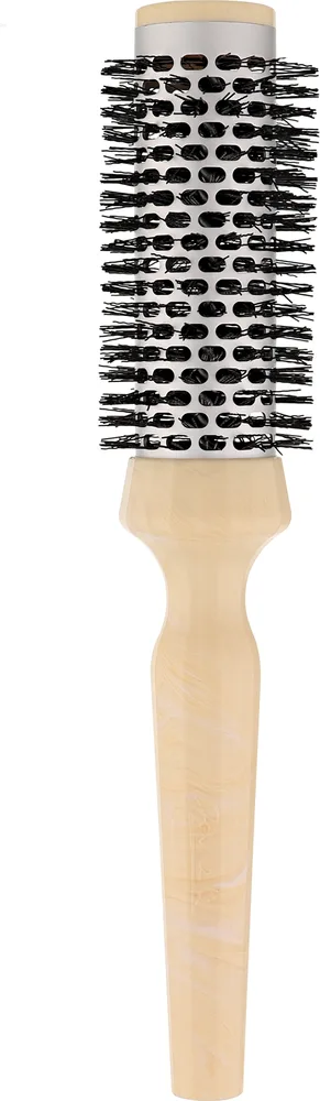 Щётка для волос термическая Janeke Round Thermal Spiral Brush для укладки феном с бежевой ручкой, D52 мм
