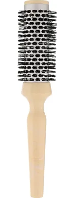 Щётка для волос термическая Janeke Round Thermal Spiral Brush для укладки феном с бежевой ручкой, D52 мм