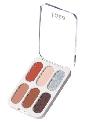 Палетка теней для век Laka Forever 6 Eyeshadow Palette на шесть оттенков, компактная, 7 г