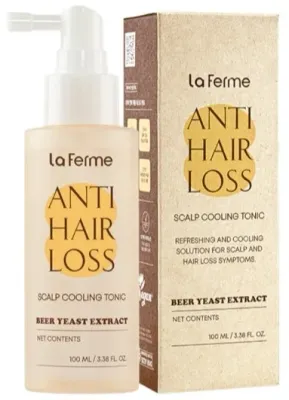 LaFerme La Ferme Anti Hair Loss Scalp Cooling Tonic - Тоник для кожи головы La Ferme Anti Hair Loss Scalp Cooling Tonic против выпадения волос, охлаждающий, с пептидами, 100 мл