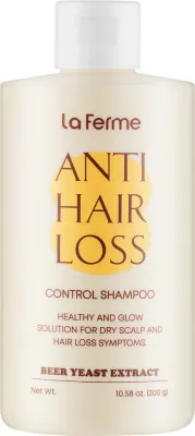 LaFerme La Ferme Anti Hair Loss Control Shampoo - Шампунь против выпадения волос La Ferme Anti Hair Loss Control Shampoo с экстрактом дрожжей, 300 г
