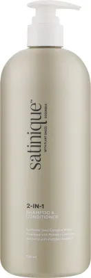 Шампунь и кондиционер 2 в 1 Amway Satinique 2 in 1 Shampoo and Conditioner с растительными компонентами, 750 мл