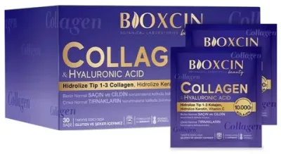 БАД Bioxcin Collagen Hyaluronic Acid коллаген для волос с гиалуроновой кислотой, со вкусом ананаса, 30 шт