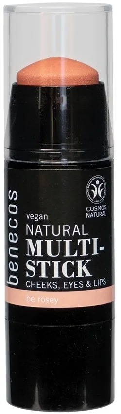Многофункциональный стик Benecos Multi-Stick для щёк, глаз и губ, 4,8 г, оттенок Be Rosey