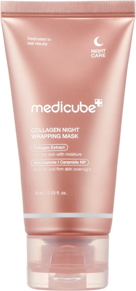 Коллагеновая ночная маска-плёнка для лица Medicube Collagen Night Wrapping с гиалуроновой кислотой и церамидами, 75 мл