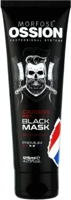 Чёрная угольная маска-плёнка для лица Morfose Ossion Carbon Peel-Off Black Mask с салициловой кислотой, 125 мл