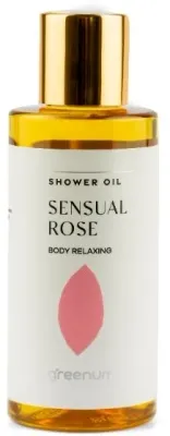Greenum Shower Oil Sensual Rose масло для душа с касторовым маслом, алоэ и семенами чиа, 150 мл