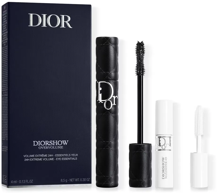 Набор Dior Diorshow Overvolume тушь для ресниц оттенок 090 Overblack 8.5 г и база-сыворотка Maximizer 4D 4 мл