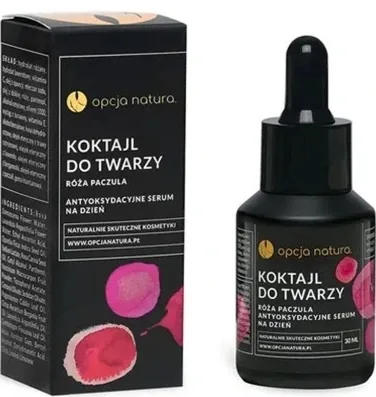 Opcja Natura Facial Cocktail сыворотка для лица антиоксидантная с витамином C, розой и пачули, дневная 30 мл