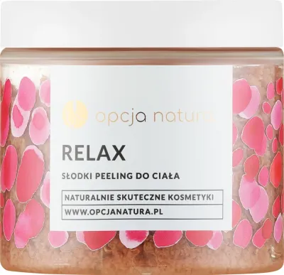Opcja Natura скраб для тела сладкий Relax 200 мл, солевой скраб с английской солью и маслом сливы, скраб и соль для ванны