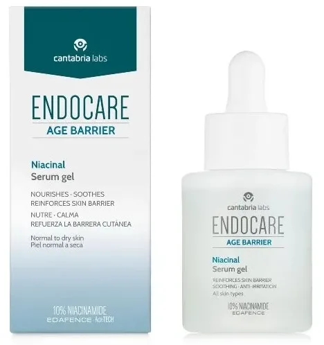 Cantabria Labs Endocare Age Barrier Niacinal Serum Gel сыворотка-гель для лица 30 мл, с ниацинамидом и гиалуроновой кислотой для барьера кожи