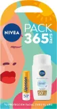 Набор NIVEA Sun бальзам для губ SPF 50 4.8 г и солнцезащитный флюид для лица SPF 50 40 мл — фото 1