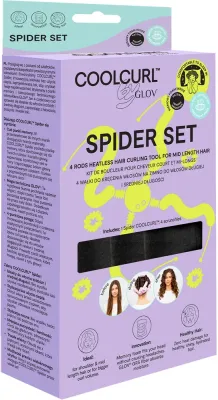 Бигуди многолучевые Glov CoolCurl Spider Set, для коротких и тонких волос, чёрные, 1 шт