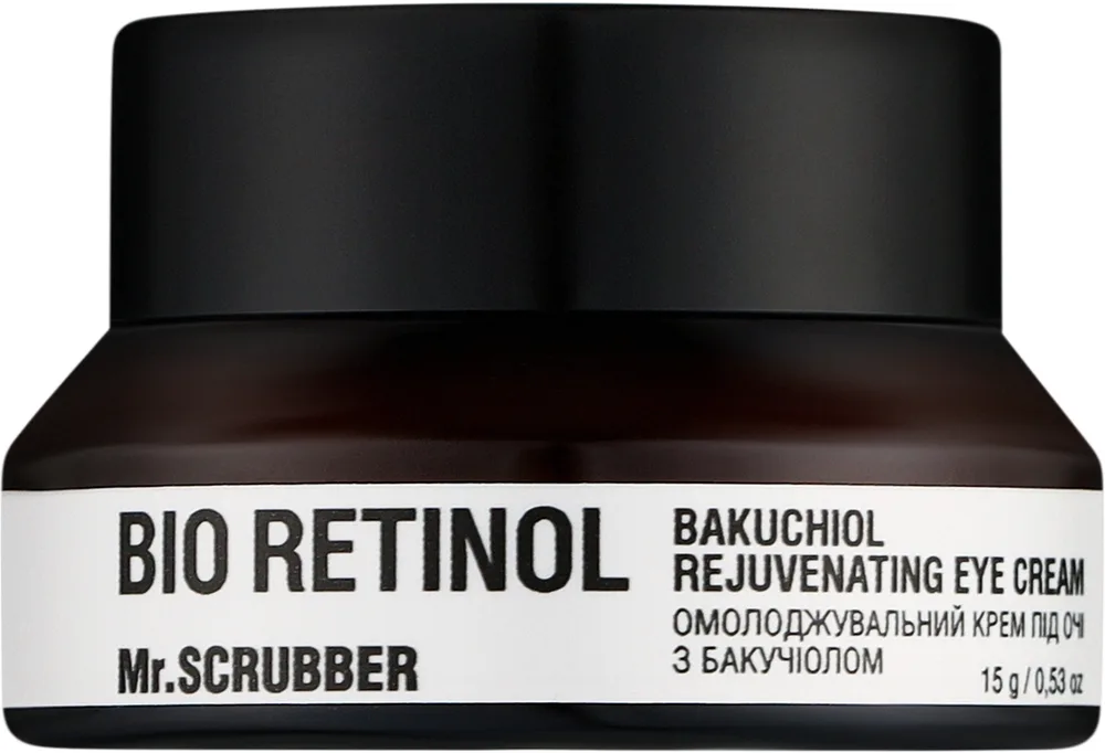 Mr.SCRUBBER Bio Retinol антивозрастной крем для кожи вокруг глаз с бакучиолом и скваланом против морщин 15 мл