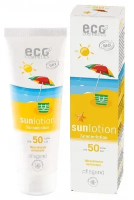 Минеральный солнцезащитный бальзам Eco Cosmetics Sun Lotion SPF50 без спирта, 125 мл