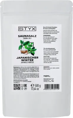 Styx Naturcosmetic Sauna Salt соль для сауны Japanese Winter, соль с мятой и ментолом для сауны и паровой бани