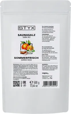 Styx Naturcosmetic соль для сауны Summer Fresh, морская соль с маслами апельсина, лаванды и лимона