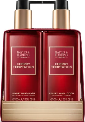 Baylis & Harding Baylis & Harding The Edit Cherry Temptation Luxury Hand Lotion - Лосьон для рук Baylis and Harding The Edit Cherry Temptation Luxury Hand Lotion, быстро впитывается, 2 флакона по 400 мл