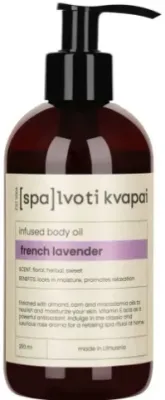 Масло для тела Spalvoti Kvapai French Lavender с ароматом лаванды питательное с миндалём и макадамией