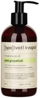Масло для тела Spalvoti Kvapai Pink Grapefruit с ароматом грейпфрута питательное с миндалём и макадамией