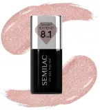 Гибридный лак для ногтей Semilac Smart Extend 8in1 лёгкое и точное нанесение, 7 мл, оттенок 804 - Glitter Soft Beige — фото 1