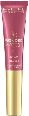 Румяна ультракремовые Eveline Cosmetics Wonder Match 1 Step Blush, с аппликатором-губкой, 14 мл