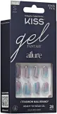 Накладные ногти Kiss Gel Fantasy Allure Change Chance с клеем, серебристые зеркальные, короткие овальные, 28 шт — фото 1