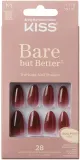 Набор накладных ногтей с клеем Kiss Bare-But-Better Nails, гелевые, миндалевидная форма, 28 шт — фото 1