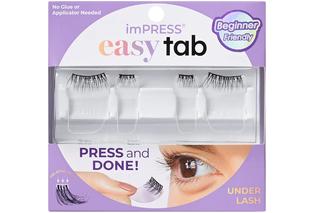 Накладные ресницы Kiss ImPRESS Press On Falsies 02 самоклеящиеся, изогнутая лента, естественный вид