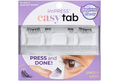 Накладные ресницы Kiss ImPRESS Press On Falsies 02 самоклеящиеся, изогнутая лента, естественный вид
