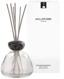 Ароматический диффузор Millefiori Milano Air Design Marble Glass без наполнителя, стеклянный, прозрачный с чёрным — фото 1