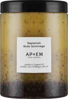 Пилинг-гоммаж для тела APoEM Skin Dreams Replenish Body Gommage регенерирующий, с микрогранулами, 1000 г