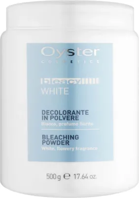 Пудра осветляющая для волос Oyster Cosmetics Bleacy Bleaching Powder White, белая, до 6 уровней, 500 г