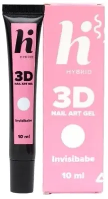 Гель для дизайна ногтей Hi Hybrid 3D Nail Art Gel, для объёмного декора, в тюбике, 10 мл
