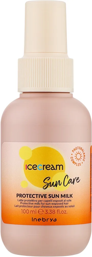 Молочко для волос защитное Inebrya Ice Cream Sun Care Protective Sun Milk, лёгкое, несмываемое, 100 мл