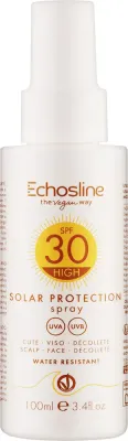 Спрей солнцезащитный Echosline Solar Protection SPF30 для кожи головы, лица и декольте, водостойкий, 100 мл